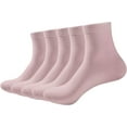 thumbnail image 1 of SERISIMPLE Women Thin Ankle Socks Bamboo Crew Lightweight Soft Breathable Socks 5 Pairs (Pink, Medium), 1 of 6