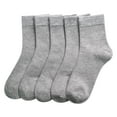 thumbnail image 1 of SERISIMPLE Women Thin Ankle Socks Bamboo Crew Lightweight Soft Breathable Socks 5 Pairs (grey, Large), 1 of 6