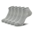 thumbnail image 1 of SERISIMPLE Women Thin Mesh Bamboo Ankle Breathable Sock Summer Low-Cut Socks 5 Pairs (Grey, Medium), 1 of 6