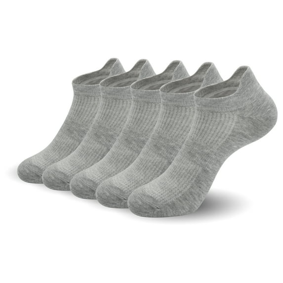 SERISMPLE Women's Summer Lightweight No-Show Athletic Socks - 5 Pairs (Gray,Large)
