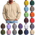 thumbnail image 1 of SEROYE Sweatshirts for Men Solid Hooded Long Sleeve Pullover Lightweight Fall Winter Casual Sport Outdoor Tops (M, Wine), 1 of 10