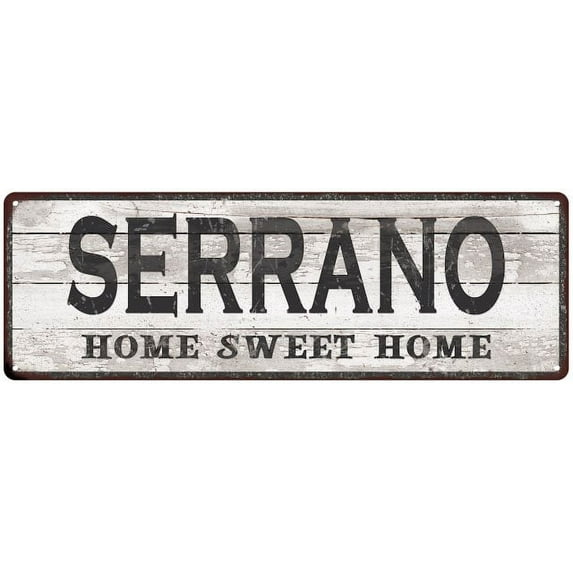 SERRANO Home Sweet Home Country Look Gift 6x18 Metal Sig 206180045734