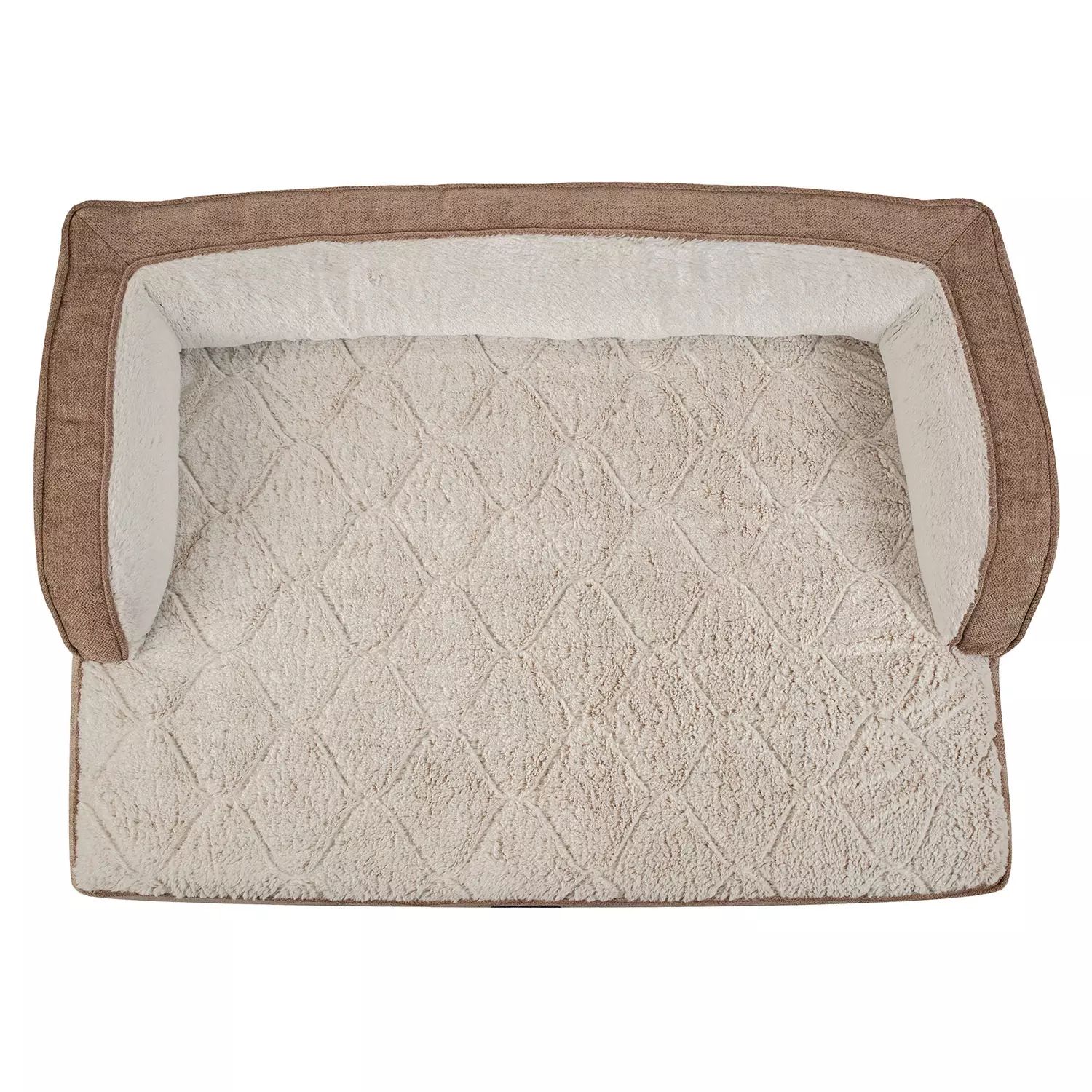 SERTA XL Luxury Sleeper Sofa Pet Bed, Brown 43" x 30"