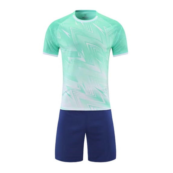SERTG 2 PC Kids Soccer Uniform Set for 5-15 Years Boys Girls Quick Dry Breathable Short Sleeve Shirt and Elastic Waist Shorts Youth Football Training Sportswear Set