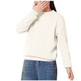 thumbnail image 1 of SERTG Big Kids Lined Sweater Long Sleeve Mock Neck Fall Winter Solid Color Knit Layer Top for Boys and Girls 2-14 Years(White,6-7 Years), 1 of 6