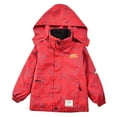 thumbnail image 1 of SERTG Boys Cute Print Jacket 3-in-1 System Detachable Hooded Jacket Long Sleeve Active Versatile Outerwear for Kids 4-15 Years(Red,9 Years), 1 of 5