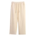 thumbnail image 1 of SERTG Boys' Fall Winter Long Pants Fashion Soft Solid Color Straight Leg Casual Sports Pants for Kids 3-15 Years(Beige,15-16 Years), 1 of 6