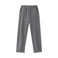 thumbnail image 1 of SERTG Boys' Fall Winter Long Pants Fashion Soft Solid Color Straight Leg Casual Sports Pants for Kids 3-15 Years(Dark Gray,10-11 Years), 1 of 4