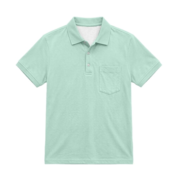 SERTG Boys Short Sleeve Button Up Shirt Collared School Uniform Preppy Style Casual Breathable Cotton Blend Shirt For Kids Daily Wear