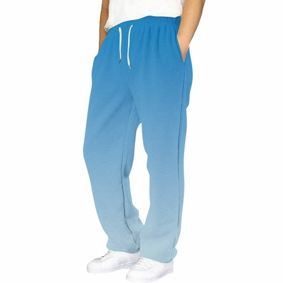 SERTG Boys Solid Color Jogger Pants Elastic Waist Side Pockets Casual Loose Fit Fall Winter Sweatpants Kids Fashion Casual Trousers(Blue#1,8-9 Years)