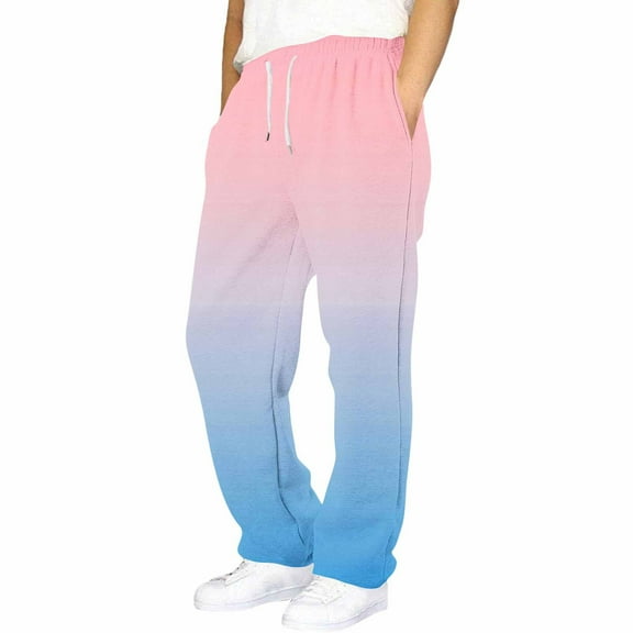 SERTG Boys Solid Color Jogger Pants Elastic Waist Side Pockets Casual Loose Fit Fall Winter Sweatpants Kids Fashion Casual Trousers(Pink,12-13 Years)