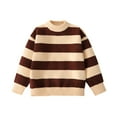 thumbnail image 1 of SERTG Boys Sweater Casual Loose Round Neck Long Sleeve Fall Winter Base Shirt with Cute Print for Kids 3-14 Years(Coffee#1,11 Years), 1 of 6