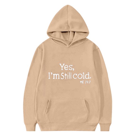 SERTG Children Casual Hooded Top Loose Printing Fall Winter Long Sleeved with Pockets Hooded Sports Top for Kids 2-13 Years(Khaki,2-3 Years)