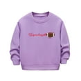 thumbnail image 1 of SERTG Children Fleece Lined Long Sleeve Round Neck Pullover Top Casual Comfortable Shirt for Boys and Girls 2-12 Years(Purple,5 Years), 1 of 5