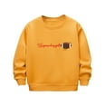 thumbnail image 1 of SERTG Children Fleece Lined Long Sleeve Round Neck Pullover Top Casual Comfortable Shirt for Boys and Girls 2-12 Years(Yellow,5 Years), 1 of 5