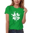 thumbnail image 1 of SERTG Children St Patricks Day Casual Print T-Shirt Round Neck Short Sleeve Holiday Celebration Everyday Wear Kids Versatile Summer Tee Festive Apparel Tops(Green,12-13 Years), 1 of 5