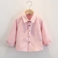 thumbnail image 1 of SERTG Children's Button Down Plaid Shirt – Short Sleeve Casual Tops with Classic Collar Child Child Spring Autumn Fashion Blouse(Pink#9,5-6 Years), 1 of 3