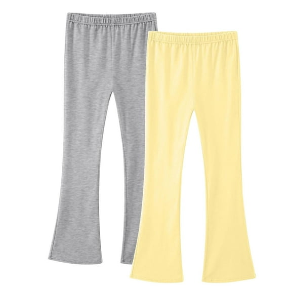 SERTG Children's Solid Color Yoga Pants Bottom Outwear Pants Loose Elastic Waisted Yoga Pants Two-Piece Set for Kids 3-14 Years(Clear,3 Years)