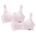 thumbnail image 1 of SERTG Girls 2PC Training Bra Lightly Lined Seamless Breathable Comfort Solid Color School Activities Daily Underwear First Bra(Pink,11-12 Years), 1 of 6