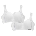 thumbnail image 1 of SERTG Girls 2PC Training Bra Lightly Lined Seamless Breathable Comfort Solid Color School Activities Daily Underwear First Bra(White,11-12 Years), 1 of 6