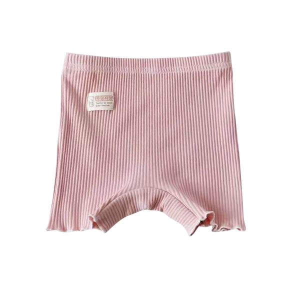 SERTG Girls Briefs Summer Ribbed Elastic Waist Bike Shorts Kids School Activities Sports Play Everyday Underwear