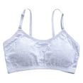 thumbnail image 1 of SERTG Girls Lightly Lined Training Bra Adjustable Straps Seamless Bra Light Support Bralette School Daily Wear Wire-Free Kids Comfort First Bra(Gray,12-13 Years), 1 of 6