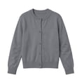 thumbnail image 1 of SERTG Girls Long Sleeve Knit Cardigan Crew Neck Button Sweater Soft Solid Color Casual Toddler Kids School Daily Layering Wear Cardigan Tops, 1 of 9