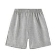 thumbnail image 1 of SERTG Girls Plus Size Lightweight Thin Shorts Elastic Waist Kids Spring Summer Fashion Casual Comfortable Breathable Everyday Shorts(Gray,12-13 Years), 1 of 5
