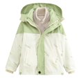 thumbnail image 1 of SERTG Girls Reversible Wear Jacket Hooded Outer Thermal Layer Fall Active Versatile Outerwear for Kids 4-15 Years(Green,7 Years), 1 of 6
