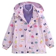 thumbnail image 1 of SERTG Girls Reversible Wear Jacket Hooded Outer Thermal Layer Fall Active Versatile Outerwear for Kids 4-15 Years(Purple,12 Years), 1 of 9