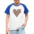 thumbnail image 1 of SERTG Girls Valentine Print Raglan Sleeve Casual T-shirt Kids Shirts Spring Summer Short Sleeve Cute Tops(Blue,5 Years), 1 of 8