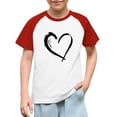 thumbnail image 1 of SERTG Girls Valentine Print Raglan Sleeve Casual T-shirt Kids Shirts Spring Summer Short Sleeve Cute Tops(Red#1,11 Years), 1 of 8