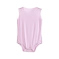 thumbnail image 1 of SERTG Infant Sleeveless Bodysuit Solid Color Round Neck Spring Summer Snap Romper for Kids 0-4 Years(Purple,0-3 Months), 1 of 5
