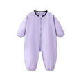 thumbnail image 1 of SERTG Kids Bodysuit Coverall Play Long Sleeve Solid Color Fall Winter Indoor Outdoor Onesie Outfit for Infants 0-4 Years(Purple,4 Years), 1 of 6