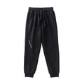 thumbnail image 1 of SERTG Kids Fashion Pants Fall Winter Solid Color Loose Casual Knitted Pants Daily Sports Pants for Children 5-14 Years(Black,7 Years), 1 of 5