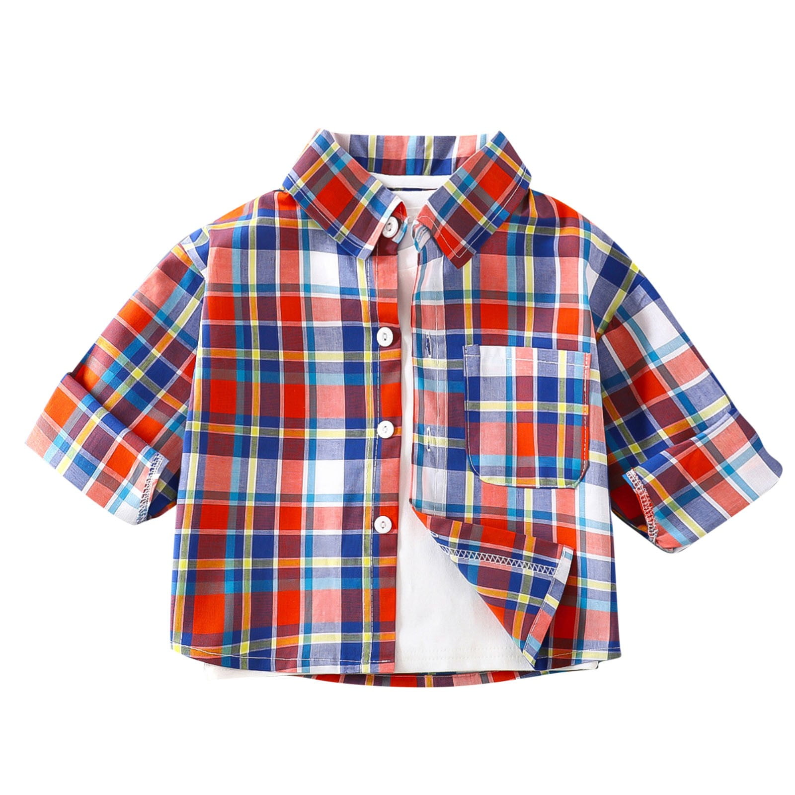 KIDS SHORT SLEEVE SHIRT WITH FRILL POCKET PALATIAL PASTELS main image 1