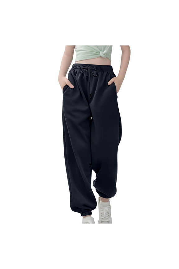 Kids Fashion Work Pants Spring Full Solid Color Casual Outwear Trousers for Kids with Guard Pockets for Children 3-14 Years(Navy,5 Years)