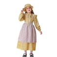 thumbnail image 1 of SERTG Kids Formal Long Sleeve Maid Dress Turn Down Collar Fall Winter Princess Party Dress for Children 5-14 Years(Yellow,11 Years), 1 of 9