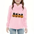 thumbnail image 1 of SERTG Kids Halloween Hoodie Sweatshirt with Cute Printed Fashion Soft Comfortable Long Sleeved Top for Children 2-7 Years(Pink,3 Years), 1 of 5