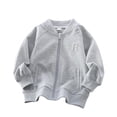 thumbnail image 1 of SERTG Children's Long Sleeve Oversized Zip Up Hoodie Outwear with Pockets for Child and Child Casual and Comfortable Loose Jackets(Gray,3 Years), 1 of 7