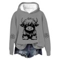 thumbnail image 1 of SERTG Kids Round Neck Sweatshirt with Pockets Loose Long Sleeves with Cute Patterns Fall Winter Warm and Comfortable Hooded Tops for Children 1-14 Years, 1 of 3