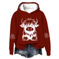 thumbnail image 1 of SERTG Kids Round Neck Sweatshirt with Pockets Loose Long Sleeves with Cute Patterns Fall Winter Warm and Comfortable Hooded Tops for Children 1-14 Years, 1 of 3