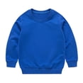 thumbnail image 1 of SERTG Kids Solid Color Pullover Hoodie Long Sleeve Round Neck Fall Winter Casual Comfortable for Children 1-13 Years(Blue,2 Years), 1 of 5