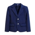 thumbnail image 1 of SERTG Kids Solid Color Slim Fitted Notch Lapel Long Sleeve Blazer Fall Winter Dressy Formal Outwear Jacket for Children 2-16 Years(Navy,12-13 Years), 1 of 3