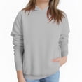 thumbnail image 1 of SERTG Kids Winter Hooded Tops Fashion Casual Solid Color Tops Long Sleeved Round Neck Hoodie Top for Boys and Girls 2-13 Years(Gray,11-12 Years), 1 of 3