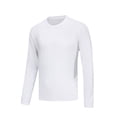 thumbnail image 1 of SERTG Men's Base Layer Top Fashion Casual Breathable Long Sleeve Shirt Moisture Wicking High Stretch Workout Top Running Gym Active Tops(White,3XL), 1 of 7