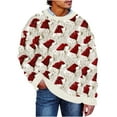 thumbnail image 1 of SERTG Men's Christmas Sweater Print Warm Christmas Cardigan Long Sleeve Hoodless Casual Coat Men Christmas Tops(Beige,S), 1 of 5