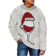 thumbnail image 1 of SERTG Men's Christmas Sweater Print Warm Christmas Cardigan Long Sleeve Hoodless Casual Coat Men Christmas Tops(Khaki,L), 1 of 4