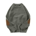 thumbnail image 1 of SERTG Men's Fall Winter Sweater Casual Fashion Solid Color Tops Long Sleeved Round Neck Sweater Base Layer Casual Pullover Tops(Gray,5XL), 1 of 7