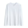 thumbnail image 1 of SERTG Men's Fashion Sweatshirts Pullover Blouse Casual V Neck Shirt Fall Winter Solid Color Long Sleeve Thermal Warmth Layering Base Layer Men Tops(White,M), 1 of 8